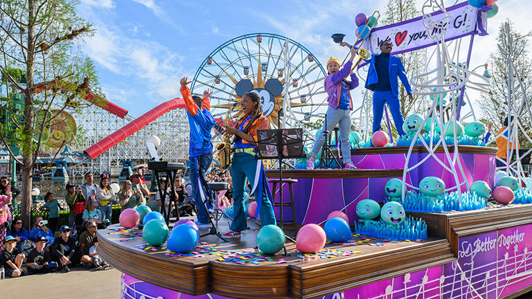 “Soul” characters are featured on a new parade float.