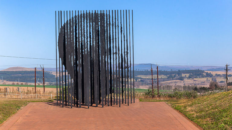 A sculpture at The Nelson Mandela Capture Site in the Midlands