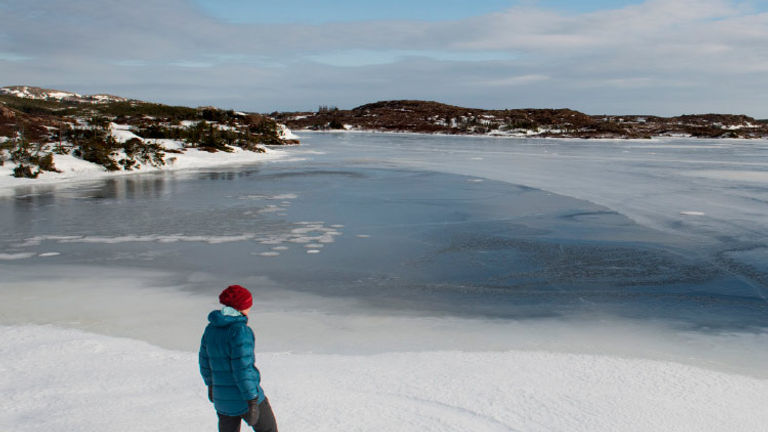 Along with many other available activities, guests can go snowshoeing on Fogo Island. // © 2017 Fogo Island Inn