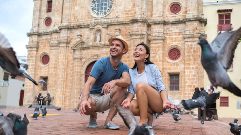 Cartagena, Colombia, offers the old-world charm of destinations like Cuba. // © 2018 Getty Images