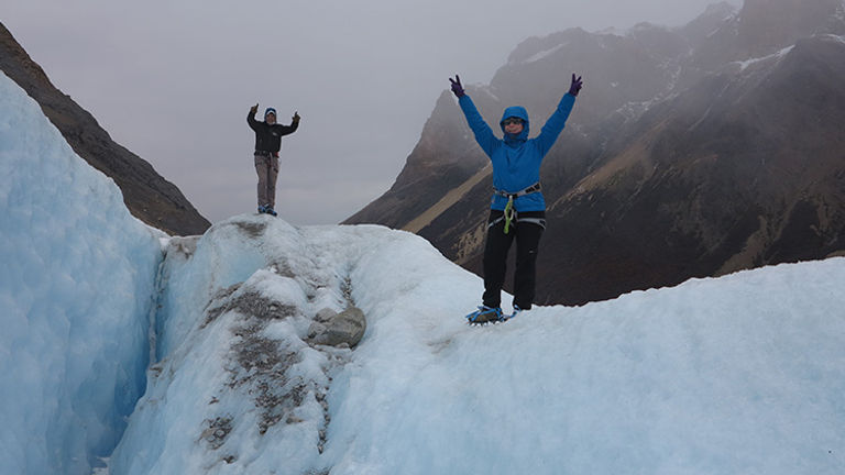 Fitz Roy Expediciones arranges custom itineraries that can include ice trekking on top of a glacier. // © 2018 Fitz Roy Expediciones