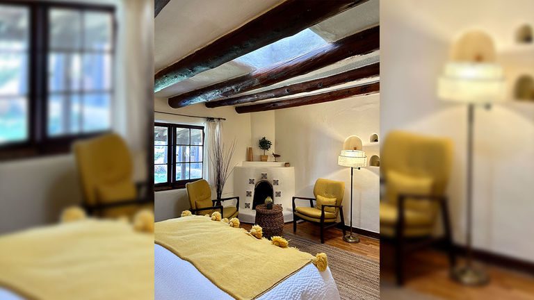 Old Taos Guesthouse Inn offers charming rooms in a historic adobe complex.