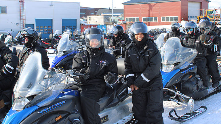 The itinerary in Svalbard included a snowmobiling excursion to see how locals get around, and experience the natural beauty of the area.