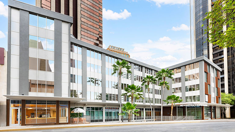 The property is located in the center of downtown Honolulu.